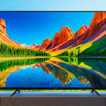Quantum Dot Display**

"A vibrant, high-resolution close-up of a QLED TV screen showcasing incredibly realistic and vivid colors. The display depicts a natural scene with lush greenery and clear blue skies. The image should emphasize the superior color range and clarity of quantum dot technology. Safe for work, appropriate content, fully clothed (no people are visible), professional quality, detailed textures, bright lighting."

**